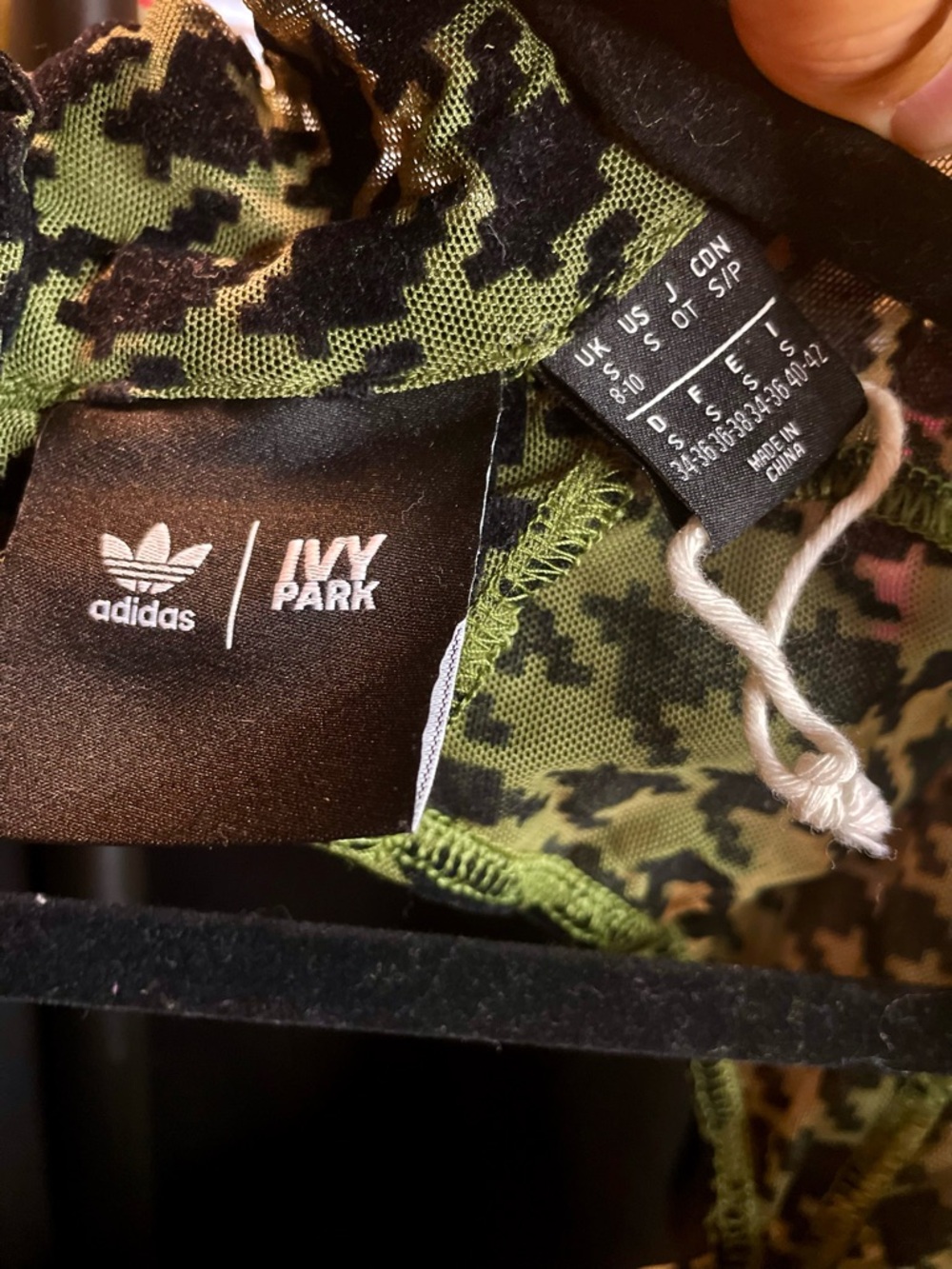 SEXY adidas Ivy Park Green and Black Houndstooth Jumpsuit - Picture 3 of 8